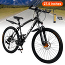 27.5" Black 27 speed double disc brake Suspension Fork mountain bike MTB for adult