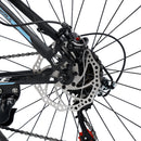 26" Spoke Wheel 24 Speed Mountain Bicycle Adult Bike MTB w/ fender Blue+Pink