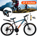 27.5" Spoke Wheel 24 Speed Mountain Bicycle Adult Bike MTB w/ fender Blue+Orange