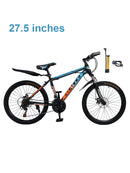 27.5" Spoke Wheel 24 Speed Mountain Bicycle Adult Bike MTB w/ fender Blue+Orange