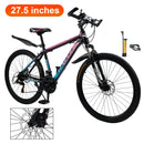 27.5" Spoke Wheel 24 Speed Mountain Bicycle Adult Bike MTB w/ fender Blue+Pink