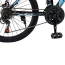 27.5" Spoke Wheel 24 Speed Mountain Bicycle Adult Bike MTB w/ fender Blue+Pink