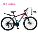 27.5" Spoke Wheel 24 Speed Mountain Bicycle Adult Bike MTB w/ fender Blue+Pink