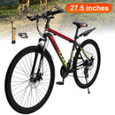 27.5" Spoke Wheel 24 Speed Mountain Bicycle Adult Bike MTB w/ fender Red+Yellow