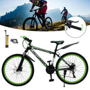 Unisex 26" Spoke Wheel 24 Speed Mountain Bike MTB with Disc Brake Black+Green