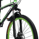 Unisex 26" Spoke Wheel 24 Speed Mountain Bike MTB with Disc Brake Black+Green