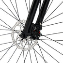 Unisex 26" Spoke Wheel 24 Speed Mountain Bike MTB with Disc Brake Black+White
