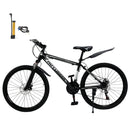 Unisex 26" Spoke Wheel 24 Speed Mountain Bike MTB with Disc Brake Black+White
