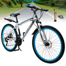Unisex 26" Spoke Wheel 24 Speed Mountain Bike MTB with Disc Brake Black+Green