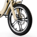 400W 48V 12A Elder Electric folding trike 3 wheel e-bike with Rear Seat Cream