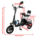 Three Wheel E-Trike for Adults 3 Wheel Electric Folding Tricycle