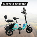 3 Wheel Electric Motorized Folding Tricycle E-Bike 48V 350W 10.4AH