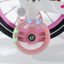 16" Kids Bicycle Girls Bike with Training Wheels Basket Kickstand Pink