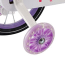 16" Kids Bicycle Girls Bike with Training Wheels Basket Kickstand Purple