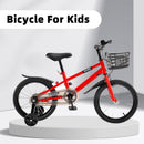 16" Children Bicycle Toddlers Bike with Training Wheels Basket Kickstand Red