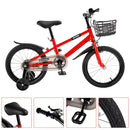 16" Children Bicycle Toddlers Bike with Training Wheels Basket Kickstand Red