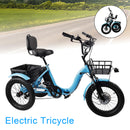 18*3.0 48V 13AH 350W (peak 525W) Electric Tricycle E-Trike with IPX7 Display