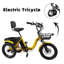 18" 7 Speed 48V 13AH 350W (peak 525W) Electric Tricycle with IPX7 Display