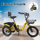 18" 7 Speed 48V 13AH 350W (peak 525W) Electric Tricycle with IPX7 Display