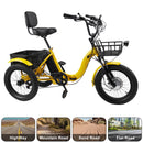 18" 7 Speed 48V 13AH 350W (peak 525W) Electric Tricycle with IPX7 Display