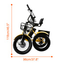 18" 7 Speed 48V 13AH 350W (peak 525W) Electric Tricycle with IPX7 Display