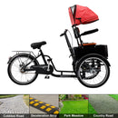 20 inches Pet Dog Cart Tricycle Shopping Three Wheel Tricycle with Sunshade