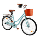 24/26 inch Single Speed Women City Beach Cruiser Bike with Basket & Rack