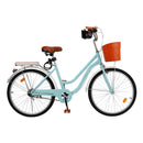24/26 inch Single Speed Women City Beach Cruiser Bike with Basket & Rack