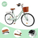 26 inch Single Speed Women City Beach Cruiser Bike with Basket & Rack