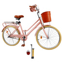 24/26 inch Women City Bike Lady Beach Cruiser Bicycle with Basket & Rack