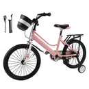 Kids Bike for Boys and Girls with auxiliary wheels & Rack & Basket 16"/18"
