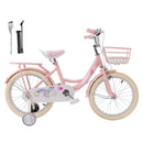 Child Bicycle Girls Bike with auxiliary wheels & Rack & Basket 16"/18"