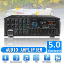 Bluetooth 5.0 HiFi Sunbuck 2000W Stereo Power Amplifier Karaoke FM USB SD AUX
