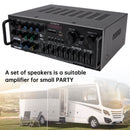 2500W Peak Stereo HiFi Power Amplifier Bluetooth5.4 Karaoke FM USB EQ Mixer 110V