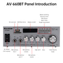 800W  2.1CH Bluetooth Stereo Hifi Car Home Audio Car Amplifier AMP Sound Speaker