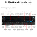 3600W Peak Stereo HiFi Power Bluetooth Amplifier High-Power 5.1 Subwoofer Home
