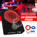 Amotopart 8" 600W Car Subwoofer Under-Seat Amplifier Speaker Audio Sub Woofer Slim Box US