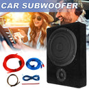 Amotopart 8" 600W Car Subwoofer Under-Seat Amplifier Speaker Audio Sub Woofer Slim Box US