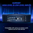 Amotopart 1200W Car Subwoofer 10" 12V Slim Under Seat Powered Car Subwoofer APP Control