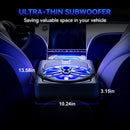 Amotopart 1200W Car Subwoofer 10" 12V Slim Under Seat Powered Car Subwoofer APP Control