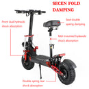 2000W 21ah off-road alloy electric scooter for adult，With large display screen,  Dual drive 12" tires