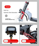 2000W 21ah off-road alloy electric scooter for adult，With large display screen,  Dual drive 12" tires