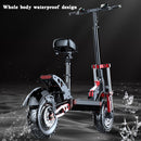 2000W 21ah off-road alloy electric scooter for adult，With large display screen,  Dual drive 12" tires