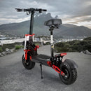 2000W 21ah off-road alloy electric scooter for adult，With large display screen,  Dual drive 12" tires
