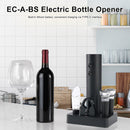 EC-A-BS Electric Wine Opener Electric Wine Bottle Corkscrew Opener Foil Cutter