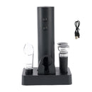 EC-A-BS Electric Wine Opener Electric Wine Bottle Corkscrew Opener Foil Cutter