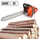 52cc Chainsaw 22inches Bar Powered Engine 2 Cycle Gasoline Chain Saw Orange