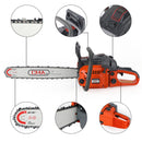 22" 68CC Gasoline Chainsaw Cutting Wood Gas Sawing Aluminum Crankcase Chain Saw