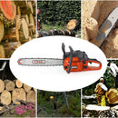 22" 68CC Gasoline Chainsaw Cutting Wood Gas Sawing Aluminum Crankcase Chain Saw