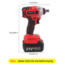 Brushless Impact Wrench Torque Rattle Gun Electric Ratchet w/battery 1/2" 21V